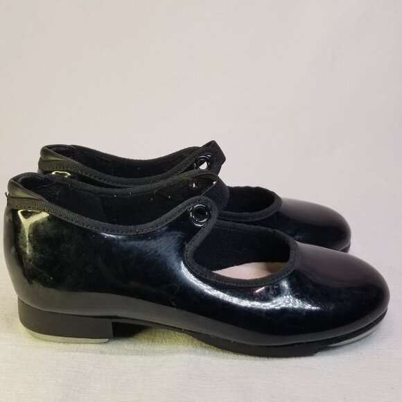 Kid's Capezio Girl's Black Mary Jane Tele Tone Tap Jazz Shoes - Picture 2 of 9